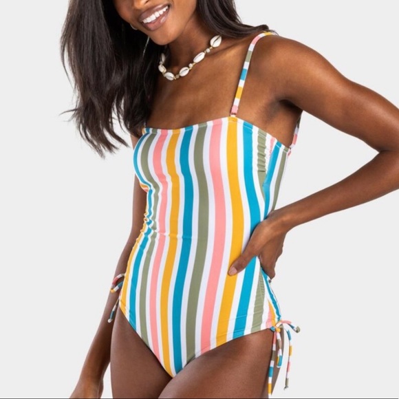 Francesca’s One Piece Striped Swimsuit - Picture 4 of 4